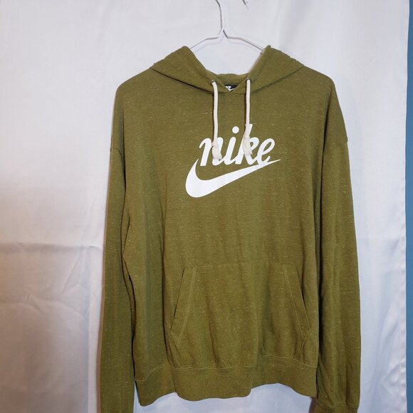 Nike size XL lightweight olive green hooded sweater - Picture 1 of 7